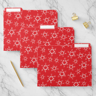 Snowflakes, Red and White Snowflakes, Snow File Folder