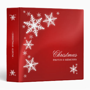 Snowflakes (Red) Christmas binder