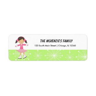 Snowflakes Return Address (Green) Label