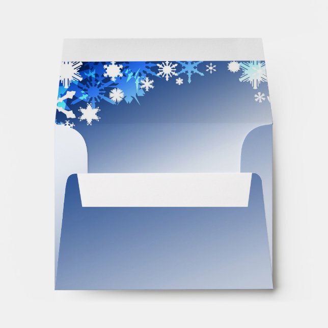 Snowflakes RSVP Envelope (Back (Bottom))
