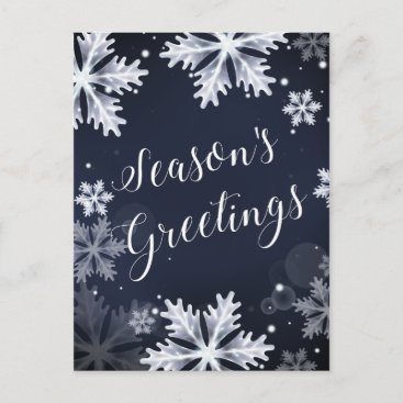 snowflakes seasons greetings Holiday cards