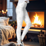 Snowflakes Silver Glitter Winter or Christmas Leggings<br><div class="desc">This Christmas design features a delicate snowflake pattern in gray and silver glitter! This is a unique Christmas idea for any girl on your list! Additional color schemes as well as coordinating items are available in this design. Contact us if you need this design applied to a specific product! Thank...</div>