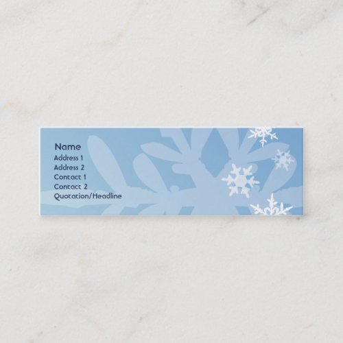 Snowflakes - Skinny Business Cards