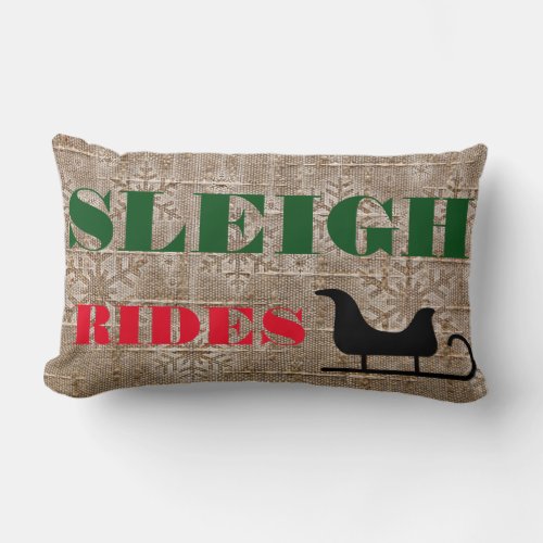 Snowflakes  Sleigh Rides  Lumbar Pillow