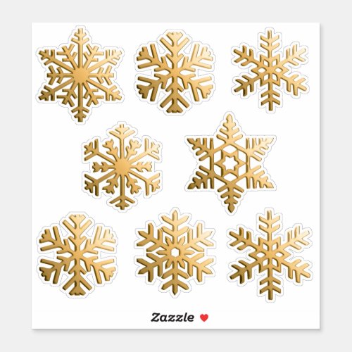 Snowflakes  Snow Flakes in a faux gold finish Sticker