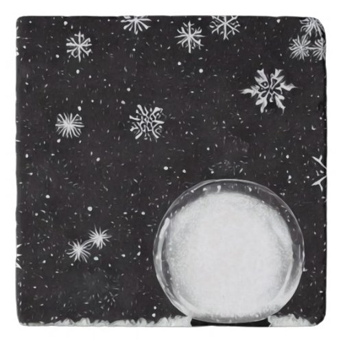 Snowflakes  Snow Globe Trivet
