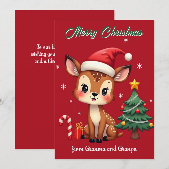 Snowflakes & Snuggles Christmas card (Front/Back)