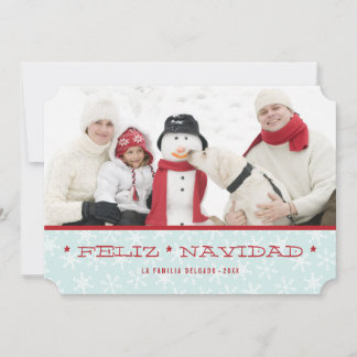 Snowflakes | Spanish Holiday Photo Card