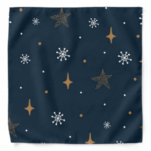 Snowflakes, Stars and Dots Bandana