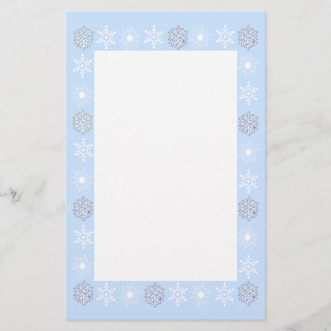 Snowflakes Stationery (Front)