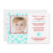 Snowflakes Teal Red Winter Onederland Birthday