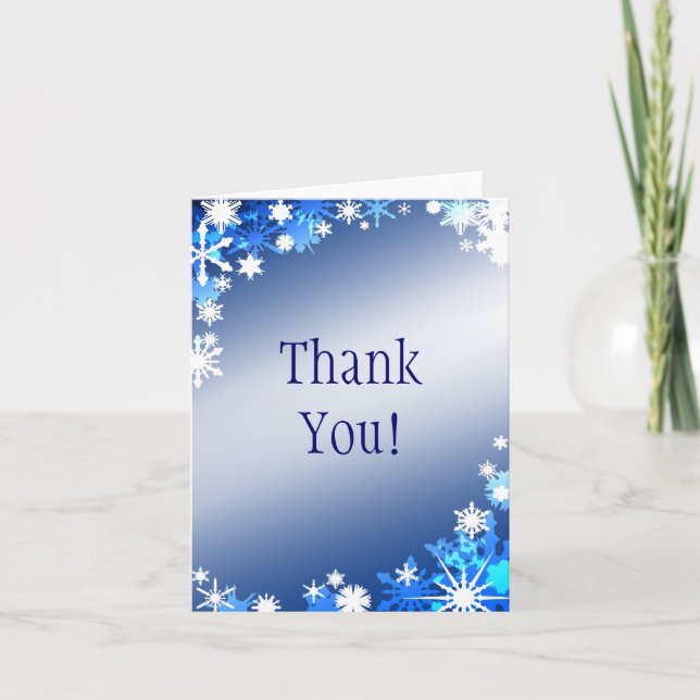 Snowflakes Thank You Card (Front)