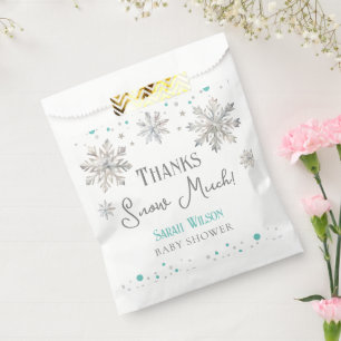 Snowflakes Thanks Snow Much baby shower Favor Bag