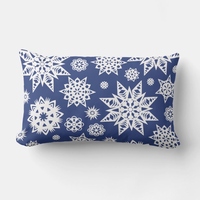 Snowflakes Throw Pillow (Front)