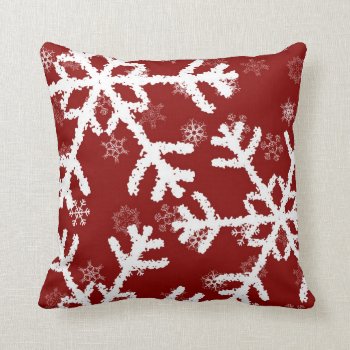 Snowflakes Throw Pillow by rdwnggrl at Zazzle