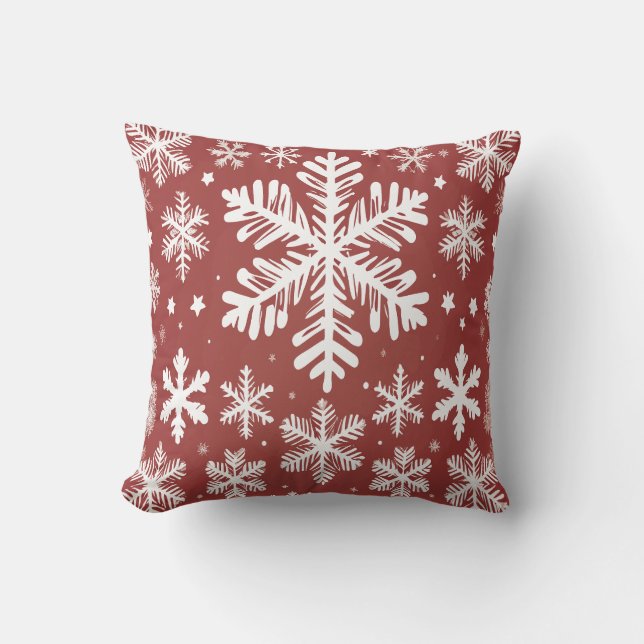 Snowflakes  throw pillow (Front)