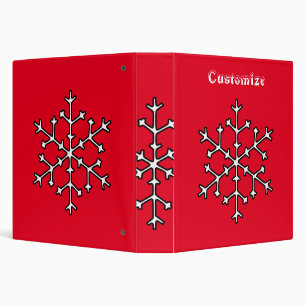 Snowflakes Thunder_Cove 3 Ring Binder