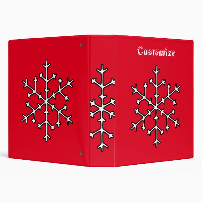 Snowflakes Thunder_Cove 3 Ring Binder (Background)