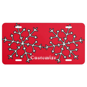 Snowflakes Thunder_Cove License Plate