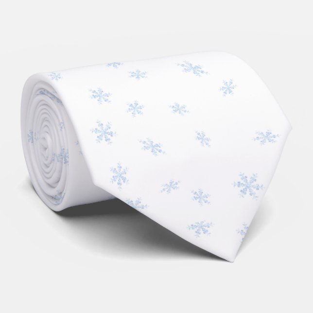 Snowflakes Tie (Rolled)