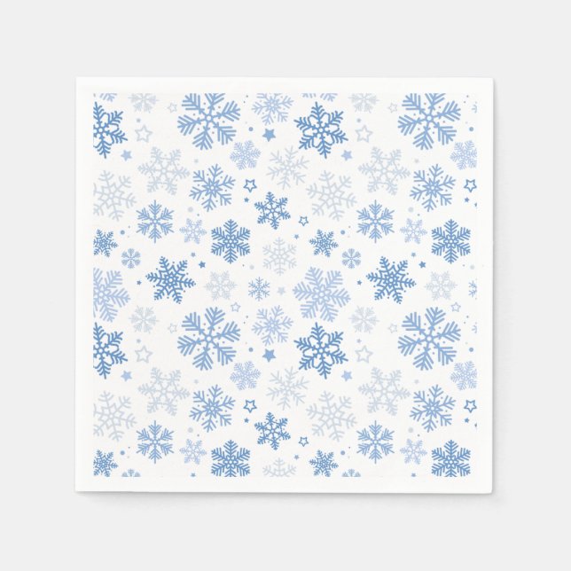Snowflakes Trendy Winter  Napkins (Front)