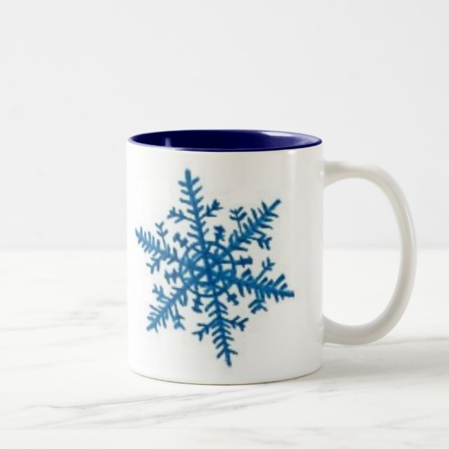 Snowflakes! Two-Tone Coffee Mug (Right)