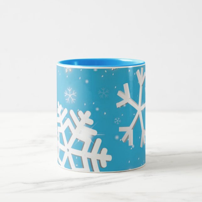 Snowflakes Two tone mug (Center)