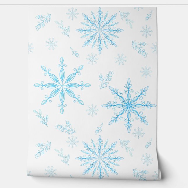 Snowflakes Unique Ice Crystals Wallpaper (Unrolling)