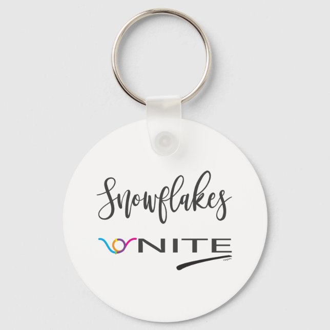 Snowflakes-Unite! Political Liberal Resist Keychain (Front)