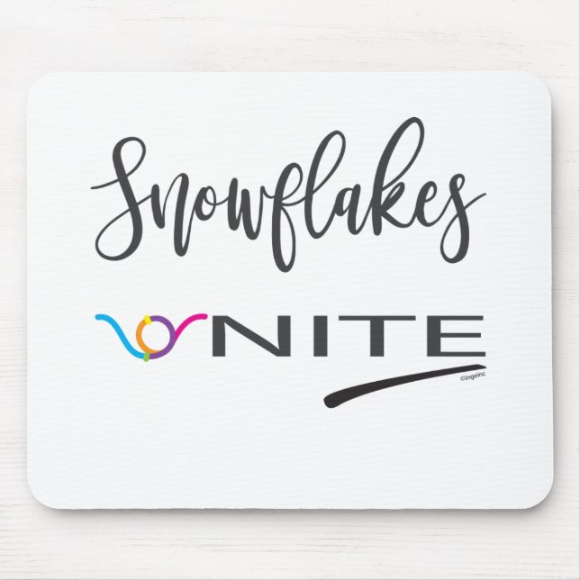 Snowflakes-Unite! Political Liberal Resist Mouse Pad (Front)