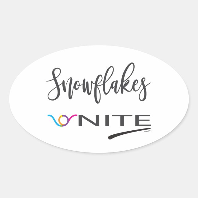 Snowflakes-Unite! Political Liberal Resist Oval Sticker (Front)
