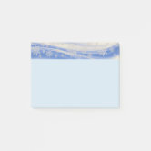 White Winter Snowflake on Gradient Blue Post-it Notes