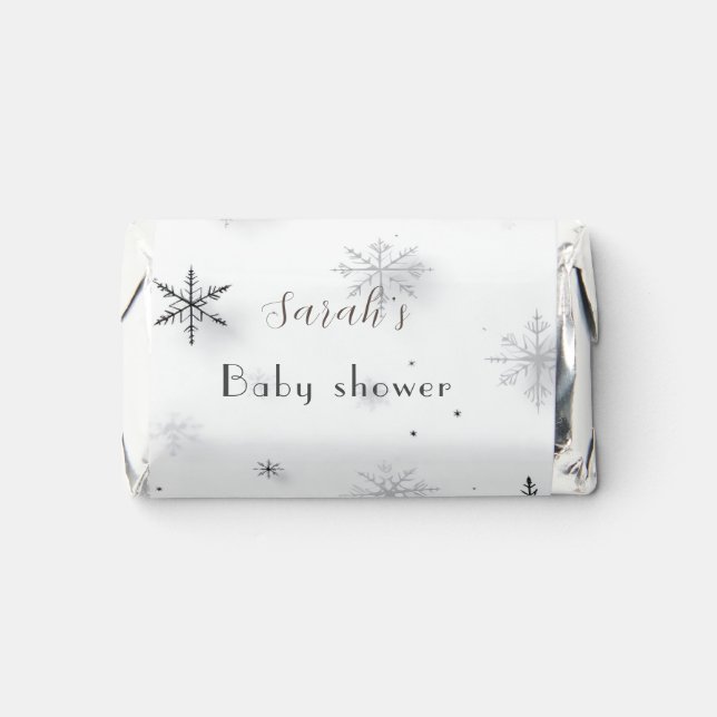 Snowflakes winter  Baby shower  Hershey's Miniatures (Front)