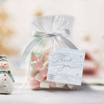 Snowflakes Winter Boy Baby Shower Thank You Favor Tags