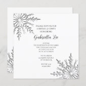 Snowflakes Winter Bridal Shower Invitation (Front/Back)