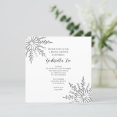 Snowflakes Winter Bridal Shower Invitation (Standing Front)