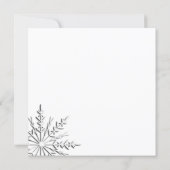 Snowflakes Winter Bridal Shower Invitation (Back)