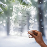 Snowflakes winter clear wedding acrylic invitations<br><div class="desc">For a classic winter wedding. Decorated with white snowflakes. Clear transparent background.  Personalize and add your names and details.</div>