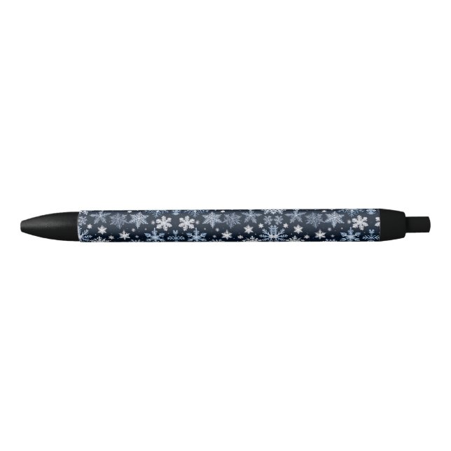Snowflakes Winter Design Blue Cold Cute Pen (Front)