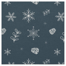 Snowflakes Winter harts midnight blue background