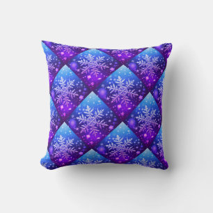 Snowflakes / Winter Night / Miami Throw Pillow