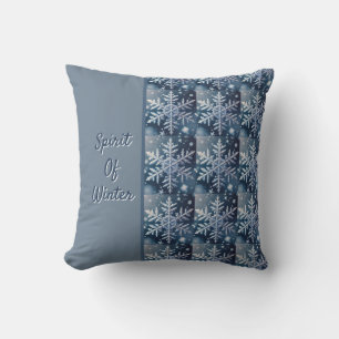 Snowflakes Winter Night / Spirit Of Winter Throw Pillow