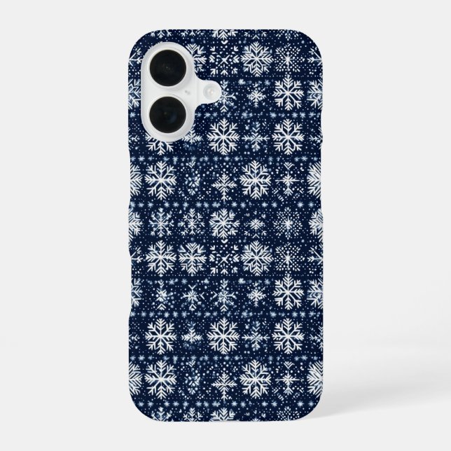 Snowflakes Winter Pattern Iphone Case (Back)