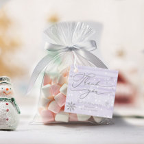 Snowflakes Winter Purple Baby Shower Thank You Favor Tags