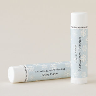 Snowflakes Winter Wedding Favor Lip Balm