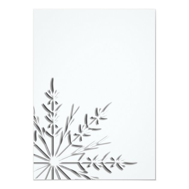 Snowflakes Winter Wedding Invitation