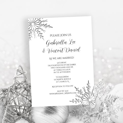 Snowflakes Wedding Invitation