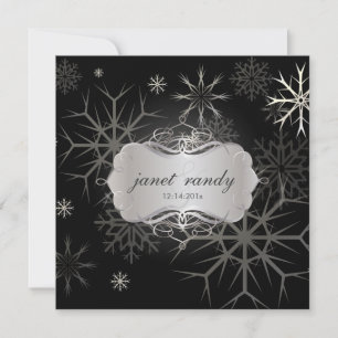 Snowflakes, Winter Wedding Invitations