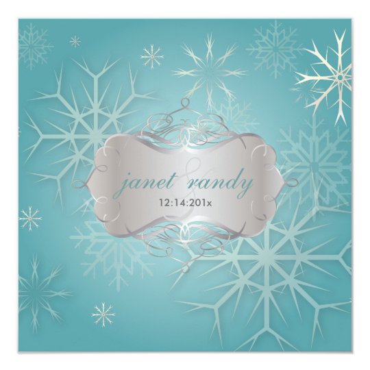 Snowflakes, Winter Wedding Invitations