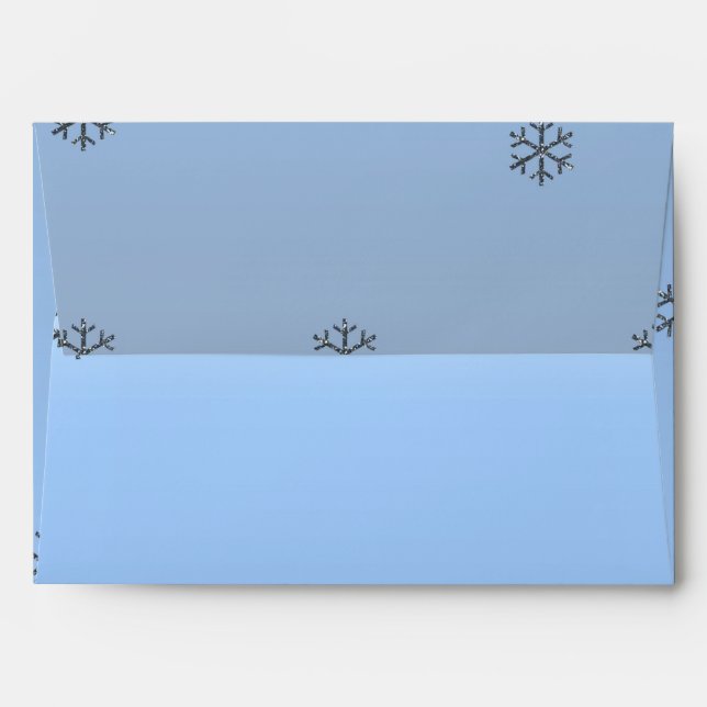 Snowflakes Winter Wonderland Invitation Envelope (Back (Top Flap))